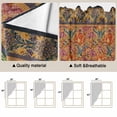 thumbnail image 5 of Swag Valance Curtains for Windows, Beige Grey Floral Boho Light Filtering Kitchen Curtains with Rod Pocket, Vintage Ethnic Tribe Abstract Art Window Treatment Valances for Living Room, 36x45 - 2 PCS, 5 of 9