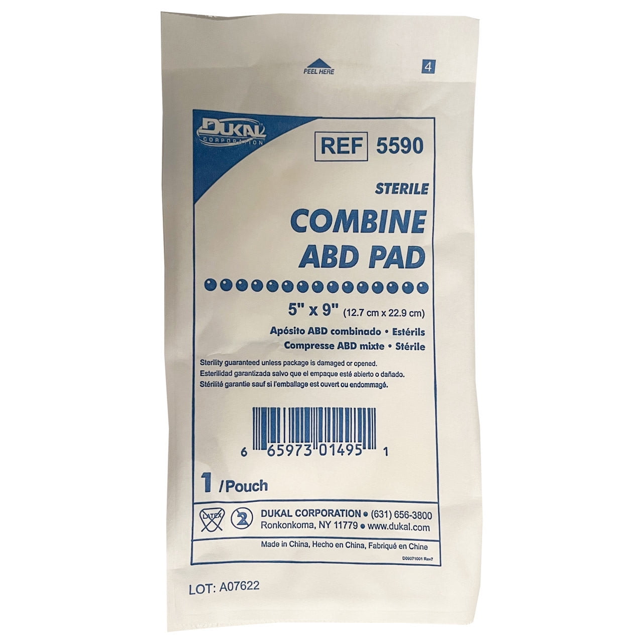 ABD Combine Pads, Sterile, 5" x 9" - Case of 400