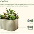 thumbnail image 5 of Vego garden Raised Garden Bed Kit, 32" Tall 10 in 1 Modular, Metal Planter Box for Vegetables, Flowers, Herbs, Sunlit Oak, 5 of 7