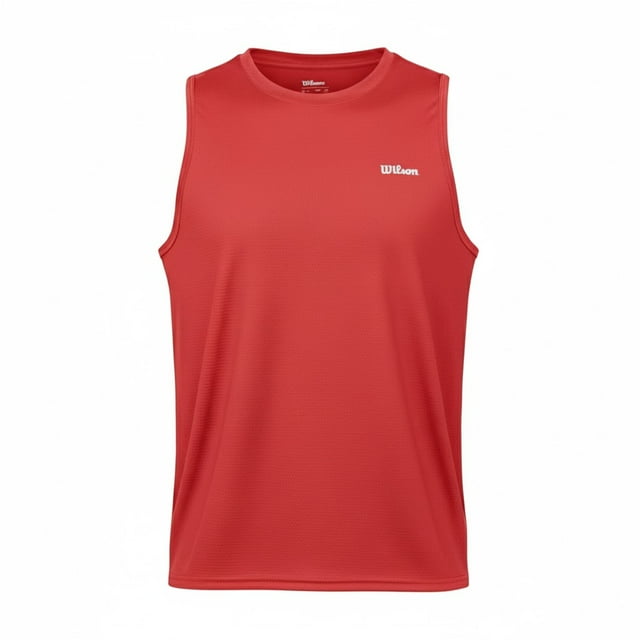 Tank Top Deportiva Wilson para Hombre Run Active Naylon Color Rojo Talla G