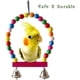 thumbnail image 2 of 5 piezas, pájaro pequeño, loro, juguete, reloj de pared, jaula para pájaros, hamaca, columpio, juguete colgante para loro pequeño, 2 of 5