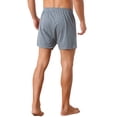 thumbnail image 3 of INSPIRE CHIC Men's Comfortable Breathable Cotton Mid-Waisted Striped Boxer Shorts 34 Gray, 3 of 5