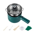 thumbnail image 1 of Olla eléctrica de 1,8 l, aparato de cocina antiadherente, mini sartén eléctrica para saltear, guisar, cocinar al , , ramen y pasta. Verde, 1 of 9