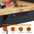 thumbnail image 4 of Aoile 48"x24" Adjustable Workbench with Casters, Pegboard & Work Light, 2000 LBS Load Capacity for Workshop Garage, 4 of 6