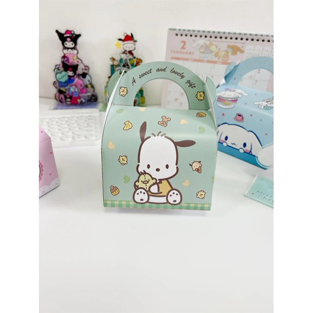 Sanrio-Bolsa de regalo de mano creativa, caja de aperitivos de caramelo, suministros de decoración para fiestas, regalo de cumpleaños para niños, bolsa de regalo de Nochebuena