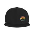 thumbnail image 3 of DouZhe Flat Brim Cap Snapback Hat, Retro Rainbow Car Prints Adjustable Black Adult Baseball Cap, 3 of 6