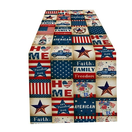 

WOXINDA Narrow Table American Independence Day Table Flag Printing Living Room Table Coffee Table Holiday Decoration Table Flag Decoration National Day 72/13IN