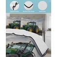 thumbnail image 4 of Farm Tractor Twin XL Size Down Alternative Comforter,Lightweight Comforter Quilt Bedding Set with Pillow Shams Green Truck Country Rustic Field Harvester Bed Comforter Duvet Insert 68"x98", 4 of 7