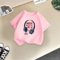thumbnail image 4 of Chemises Filles Mignonnes Mode Imprimé Col Rond Manches Courtes Tee Été Décontracté Ample Hauts Filles, Tees Rose 12 Ans-14 Ans, 4 of 4