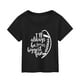 thumbnail image 1 of Gibobby Blusas Elegantes al fútbol americano, deportes, amantes del Rugby, regalo de verano para niños, personaje, fútbol, Rugby, impresión de letras, camiseta de manga corta （Negro， 9-10 Años), 1 of 3
