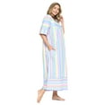 thumbnail image 2 of Casual Nights Women's Zip Front Woven House Dress 3/4 Sleeves Housecoat Long Duster Lounger, 2 of 5