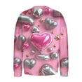 thumbnail image 4 of Vetsdori Womens Long Sleeved Sweatshirts Pullover Crew Neck Tops Gifts for Wife Valentine's Days,Winter/Spring Casual Graphic Love Heart Shirts for Women Cute, 4 of 6