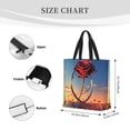 thumbnail image 2 of KLL Sunset Rose Elegance Pattern Aesthetic Tote Bag for Women Beach Bag Shopping Bags Shoulder Bag Reusable Grocery Bags, 2 of 5