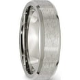 thumbnail image 4 of Titanium Brushed Center 6mm Beveled Edge Band (Size 7.5) Made In China tb29-7.5, 4 of 5