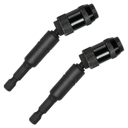 

2 Pack Pivoting Bit Tip Holder Magnetic Screw Drill Tip 1/4inch Hex Quick Change Locking Bit Holder (Black)