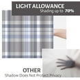 thumbnail image 6 of LALILO Kitchen Curtain Valance Plaid Check Grey Blue Rod Pocket Window Curtain 52"x 18" Set of 2, 6 of 6