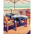 thumbnail image 2 of Fsddascl Navy Blue Botanical Outdoor Tablecloth - 60x102 Inch Rectangle Dining Table Cover, Tropical Palm Leaves Vintage Waterproof Outdoor Table Cloth with Umbrella Hole & Zipper for Picnic/Patio, 2 of 7