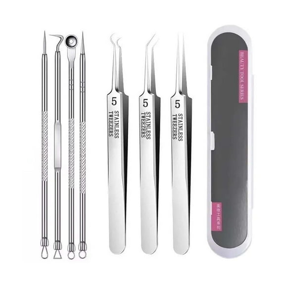 Summercome Blackhead Remover, Blackhead Tweezers, Professional Facial Blackhead Remover Tweezers Kits, Blackhead Remover Tool Sets