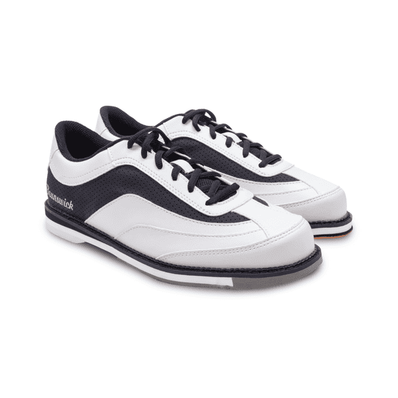 Brunswick Rampage RH, Mens Interchangeable Sole Bowling Shoe - White / 10.5