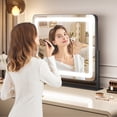 thumbnail image 3 of Large LED Vanity Mirror with 3 Color Lighting Modes – Tabletop Makeup Mirror for Bedroom, Bathroom & Dressing Room – Plug-in, 3 of 8