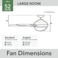 thumbnail image 2 of Hunter 52 inch Outdoor or Indoor Ceiling Fan with LED Light and Pull Chain - Black Ceiling Fan, Standard Mount, 4 Blades, For Patio, Porch, Garage, or Living Room - Spring Mill 50336, Matte Black, 2 of 14