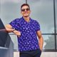 thumbnail image 4 of Fotbe Beautiful Purple Snowflakes Camiseta Polo de Golf para Hombre con Estampado – Camisa Deportiva Transpirable con Cuello Abotonado-Large, 4 of 6