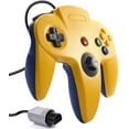 thumbnail image 2 of N64 Gaming Classic Controller, LUXMO Retro N64 Gaming Gamepad Joystick Double Colored Joypad for N64 System Home Video Game Console(Yellow+Blue), 2 of 7