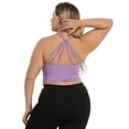 thumbnail image 2 of HDE Women's Plus Size Spaghetti Strap Cami Bralette Bustier Crop Top Lilac - 1X, 2 of 7