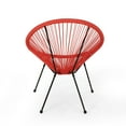 thumbnail image 4 of Yanais Outdoor Hammock Weave Chair with Steel Frame, Set of 2, Orange and Black, 4 of 8