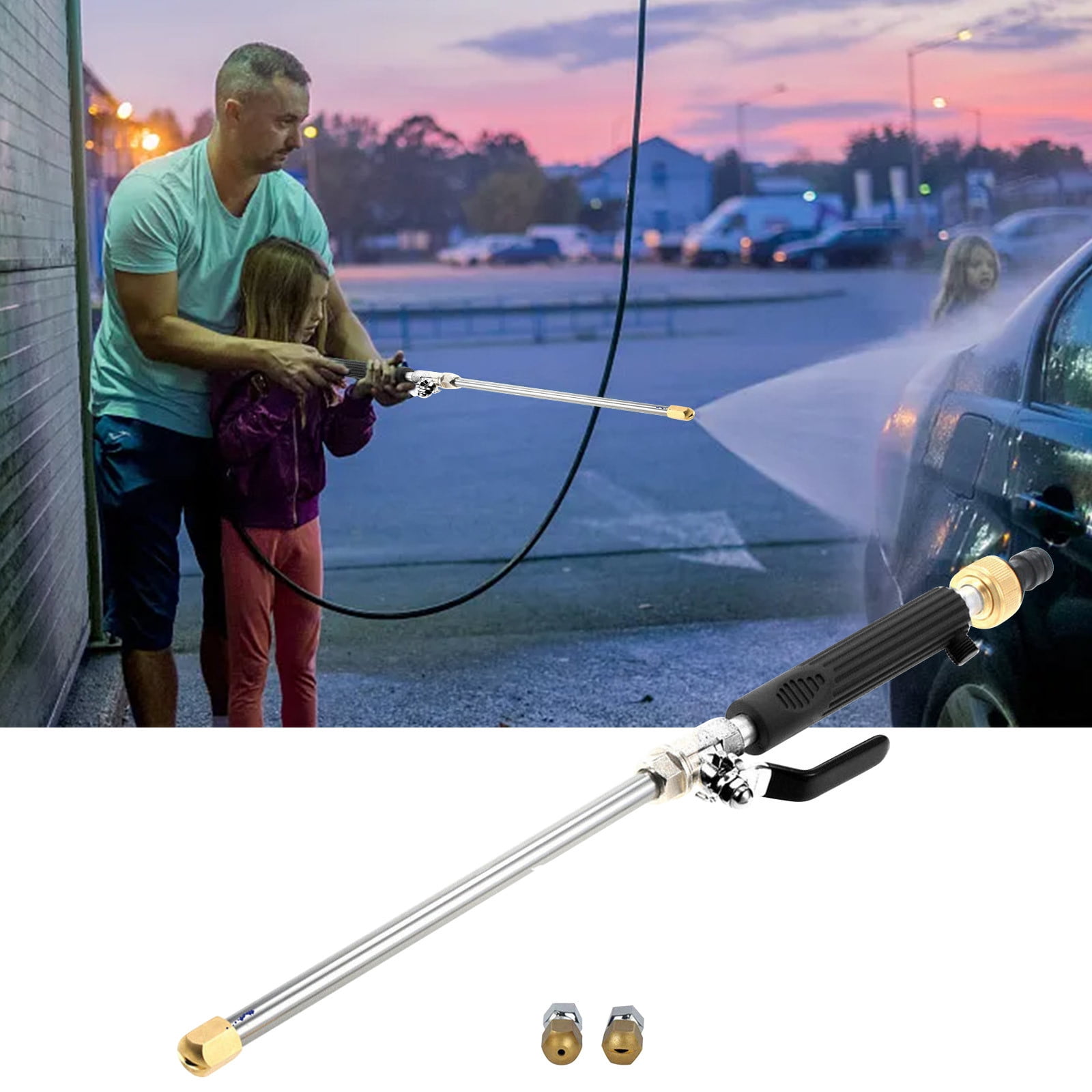 Buse De Nettoyage Haute Pression 52 Cm - En Alliage, Pour Voiture, Terrasse, Jardin (tuyau Karcher)