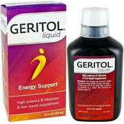 4 Pack Geritol liquid High Potency Vitamin & Iron Supplement 12oz Each