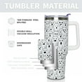 thumbnail image 5 of Halloween Ghost 40 Oz Tumbler With Handle and Straw, Stainless Steel Double Walled Vacuum Insulated Cup, Spooky Holiday Gifts for Women Men, 5 of 6