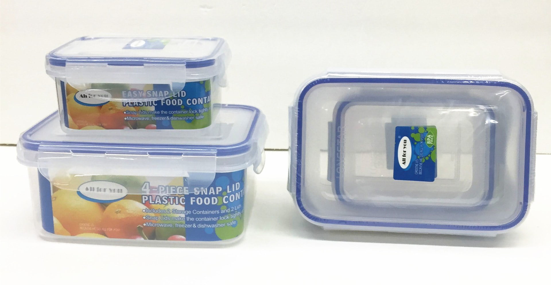 Plastic Meal Containers With Lid 16 Pack Airtight Storage Snap Lock Leak Proof 
