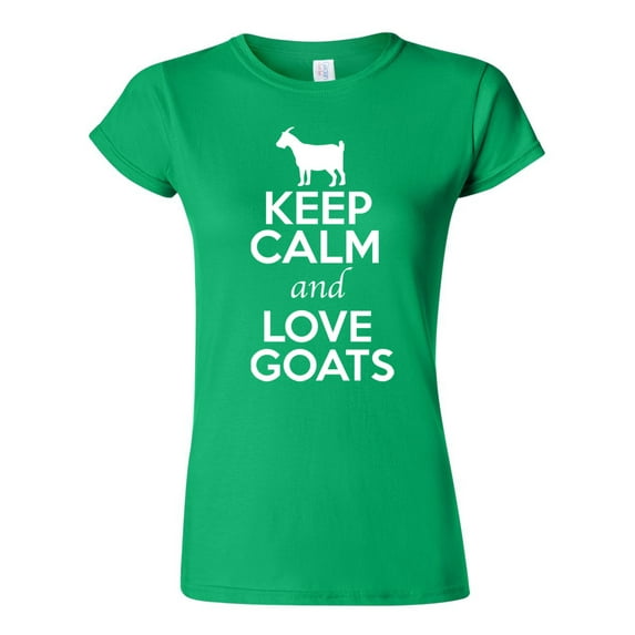 Junior Keep Calm And Love Goat Animal Lover T-Shirt Tee