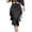 Black, variant on Elainilye Fashion Wrap Skirt Ladies Sexy Summer Casual High Waist Tassels Knee-Length Skirt,Pink