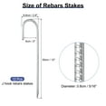 thumbnail image 2 of Uxcell 16 Pack Rebars Stakes, J-Hook Ground Stakes, Galvanized Steel Tent Stake Garden Wind Staple Silver Tone 12", 2 of 6