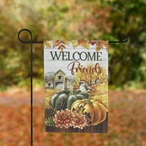 Northlight Welcome Friends Fall Harvest Outdoor Garden Flag - 18" x 12.5"