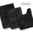 thumbnail image 3 of Nestl Soft & Plush Black Quick Dry Memory Decorative Foam Bath Rugs,3 Count, 3 of 4