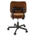 thumbnail image 6 of IGO Ergonomic  Office Task Desk Chair Swivel Home Comfort Chairs,Adjustable Height with ample lumbar support for office bedroom,Brown, 6 of 9