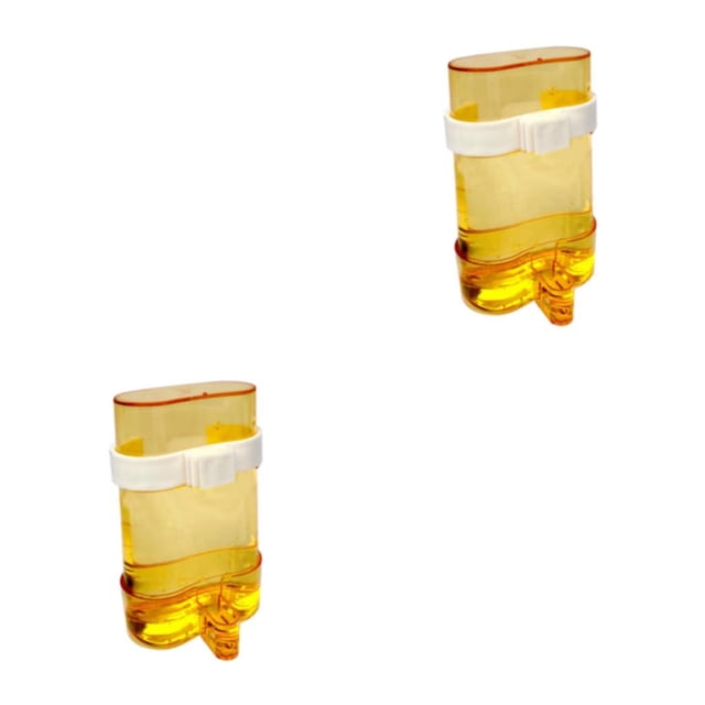 Billuyoard Prácticos comederos para cacatúas - Birds Life Más fácil y más feliz Alimentador automático de bebederos para pájaros amarillo amarillo 2piezas