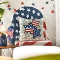 thumbnail image 3 of Sm:)e Buffalo Plaid Eucalyptus America Star 4th of July Throw Pillow Cover 18x18 Inch Set of 4, Polyester Patriotic Outdoor Pillow Case for Sofa Couch, Blue, 3 of 6