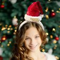 thumbnail image 5 of Decoraciones navideñas, adornos navideños, regalos de Navidad, diadema navideña, sombrero navideño, diadema, adorno para el cabello, accesorio para el cabello, diadema de terciopelo, 5 of 5
