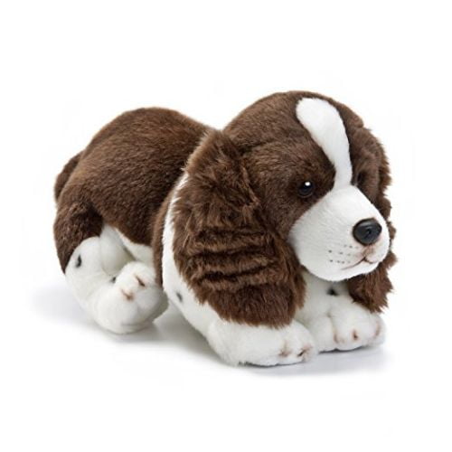 black and white springer spaniel stuffed animal