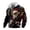Black-1, variant on Mens Christmas Sweatshirt Long Sleeve Elbow Patches Loose Casual Xmas Festive Print Half Zip Pullover Sweatshirts