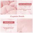 thumbnail image 6 of Btargot 3 Pieces Delicate Full Princess Comforter Set Soft Blush Pinch Pleat Pintuck Bedding Set, 6 of 10