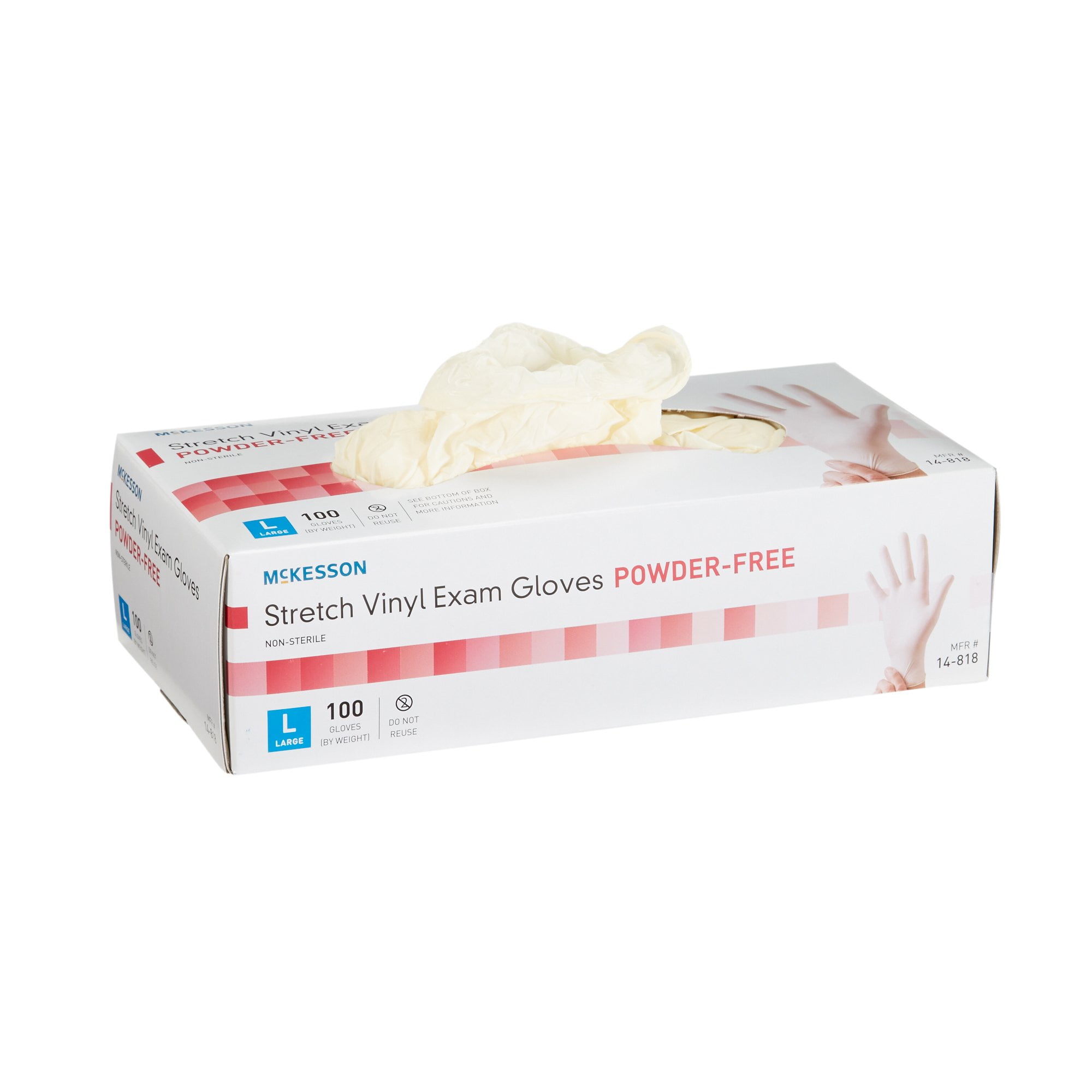 McKesson Exam Glove Powder Free LARGE 14-818 100 per Box