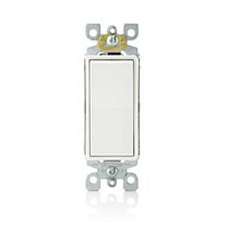 Leviton Decora Rocker Single Pole AC Quiet Switch - 15 Amps - White