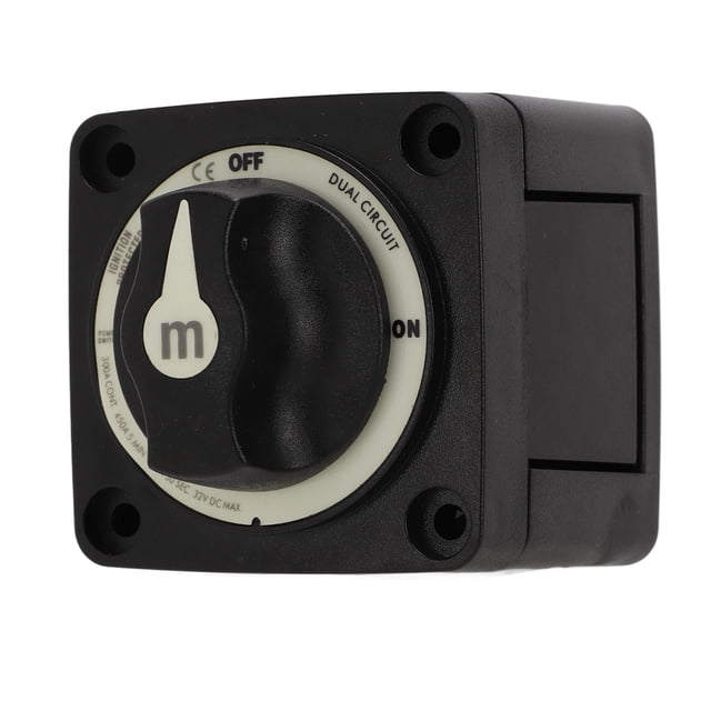 Interruptor De Batería, Interruptor De Desconexión De Batería IP66 Cubierta De Aislamiento De Doble Circuito Impermeable 300A Continuo Para RV Barco Camión ANGGREK Battery Power Cut Switch