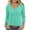 Mint Green, variant on FAIWAD Womens Tops 3/4 Sleeve Scalloped V Neck Dressy Pullover Trendy Casual Party Daily Blouses