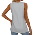 thumbnail image 4 of Womens Tank Tops 2026 Boho Fashion Clothing Flowy Peplum Top Sleeveless V Neck Babydoll Tank Top Gray L, 4 of 5